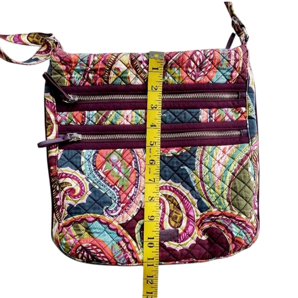 Vera Bradley Iconic Triple Zip Hipster Heirloom Paisley Crossbody Bag - Picture 11 of 16